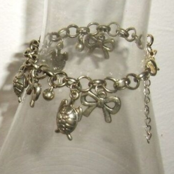 Turtles Bows Chain Extension Gold-tone Bracelet